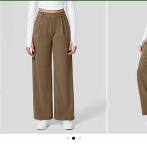 High Waisted Plicated Side Pocket Straight Leg Work Pants NWT